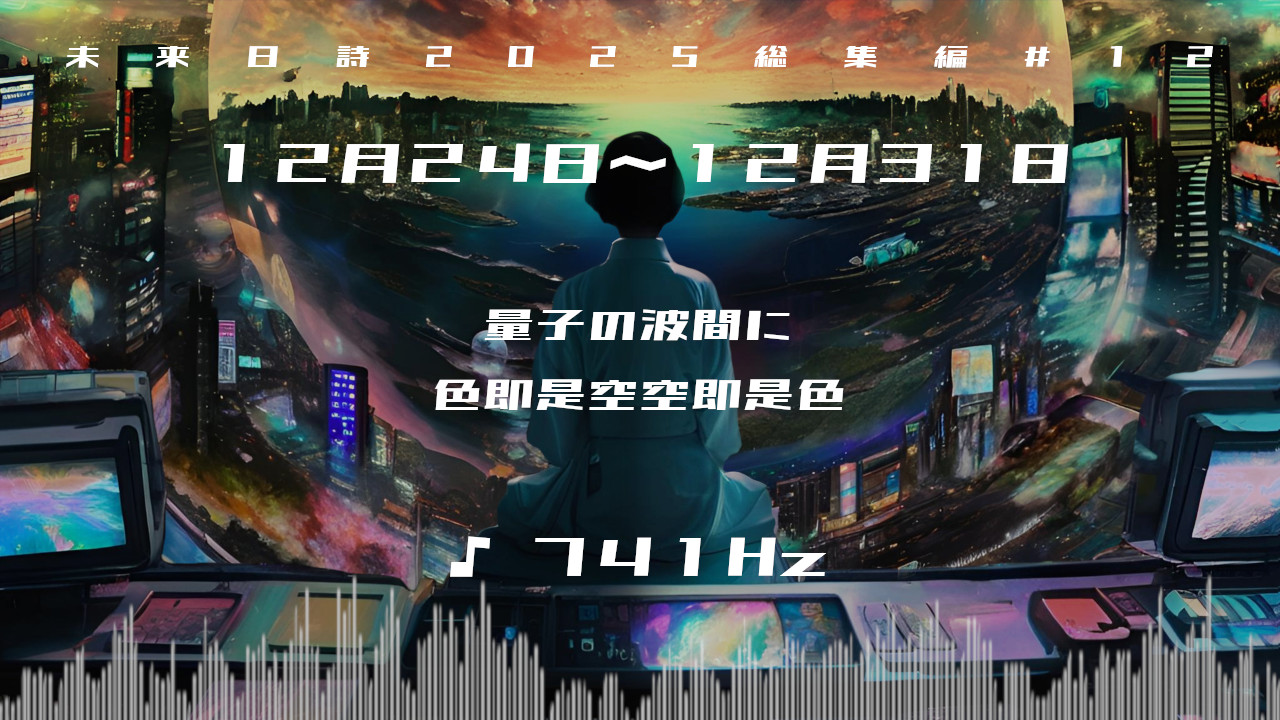 未来日詩2025年総集編12✧量子の海・色即是空空即是色✧741Hz✧ソルフェジオ周波数✧感性・直観力の波動~