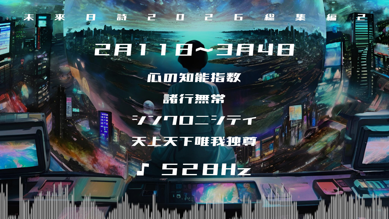 未来日詩2026年総集編2✧心の知能指数・諸行無常・シンクロニシティ・天上天下唯我独尊✧528Hz✧ソルフェジオ周波数✧心身の共鳴の波動~