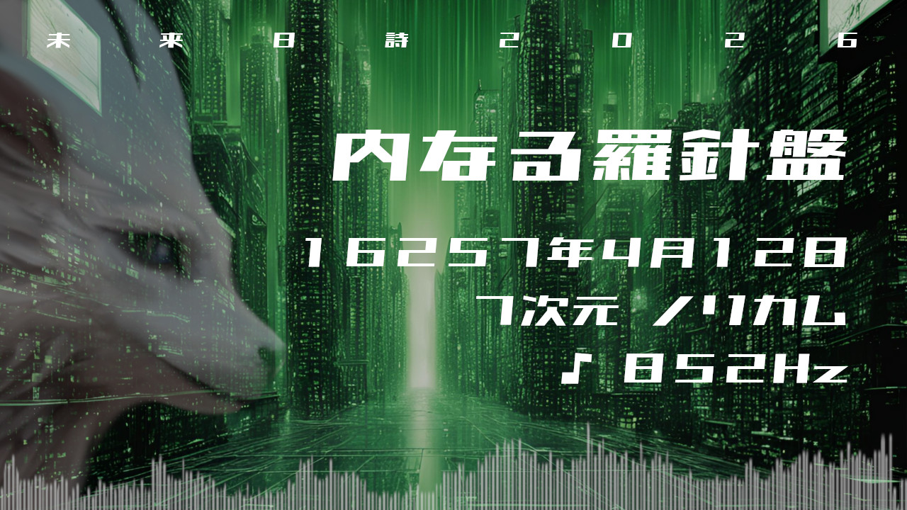 内なる羅針盤. . .１６２５７年４月１２日頃✧７次元ノリカムにて✧852Hz✧ソルフェジオ周波数✧潜在意識と顕在意識の統合の波動✧未来日詩2026年✧