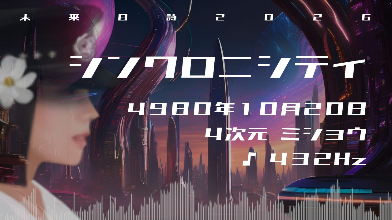 シンクロニシティ. . .４９８０年１０月２０日頃✧４次元ミショウにて✧432Hz✧宇宙・奇跡の周波数✧心身の共振の波動✧未来日詩2026年✧