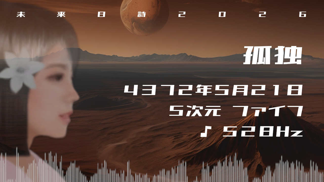 孤独. . .4372年5月21日頃✧5次元ファイフにて✧528Hz✧ソルフェジオ周波数✧心身の共鳴の波動✧未来日詩2026年✧